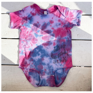 Red White and Blue Tie Dye Baby Onesie