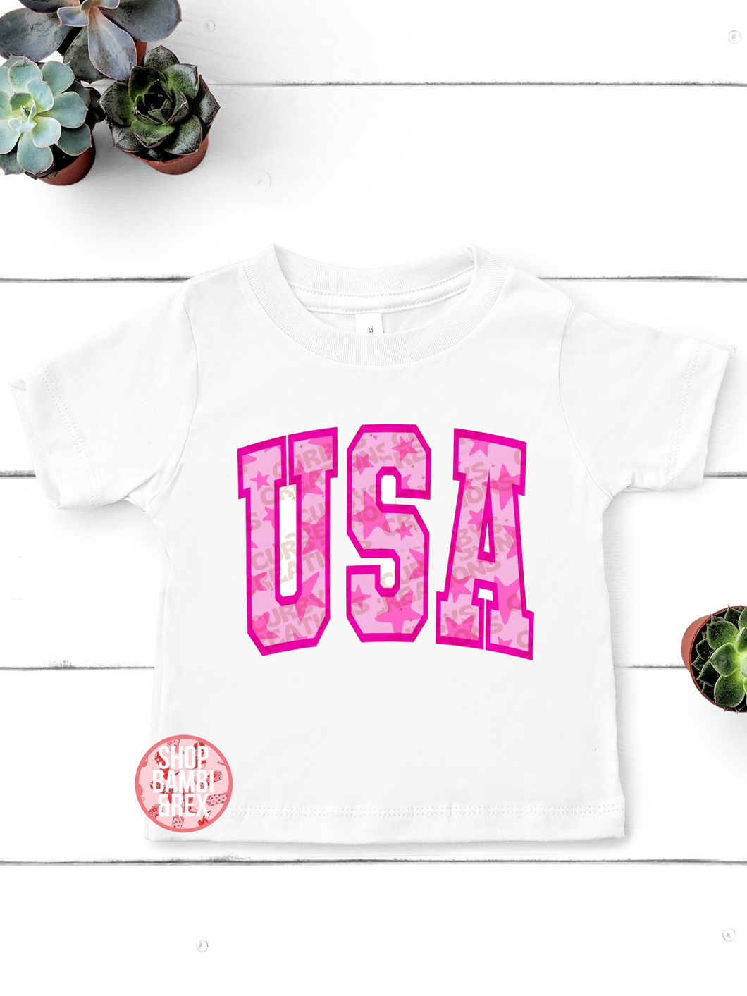 Pink USA Baby/Toddler/Youth Tee