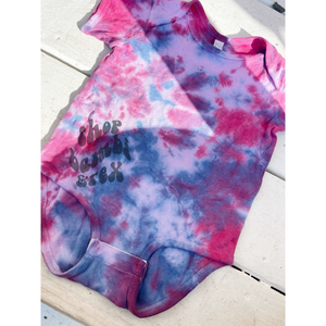 Red White and Blue Tie Dye Baby Onesie