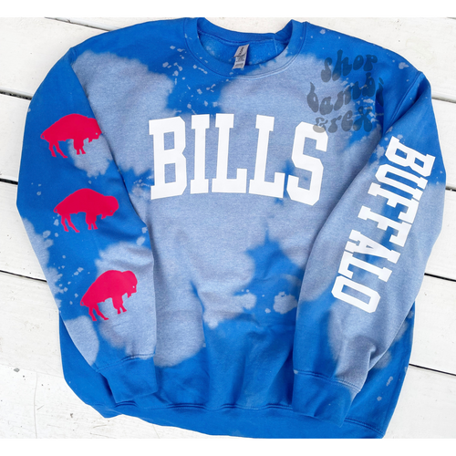 Bills Bleached Game Day T Shirt OR Sweatshirt
