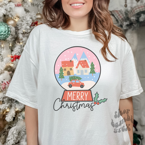 Merry Christmas Snow Globe Tee OR Sweatshirt