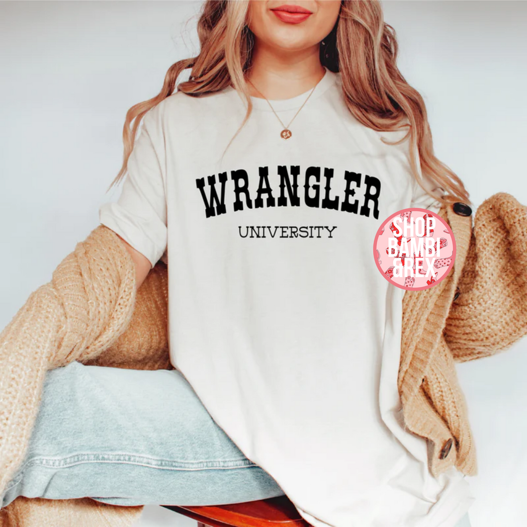 Wrangler University T Shirt OR Sweatshirt