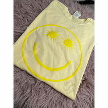 Sunshine Smiley Puff Print Comfort Colors T Shirt
