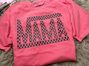 Mama Checkered - Black T Shirt OR Sweatshirt