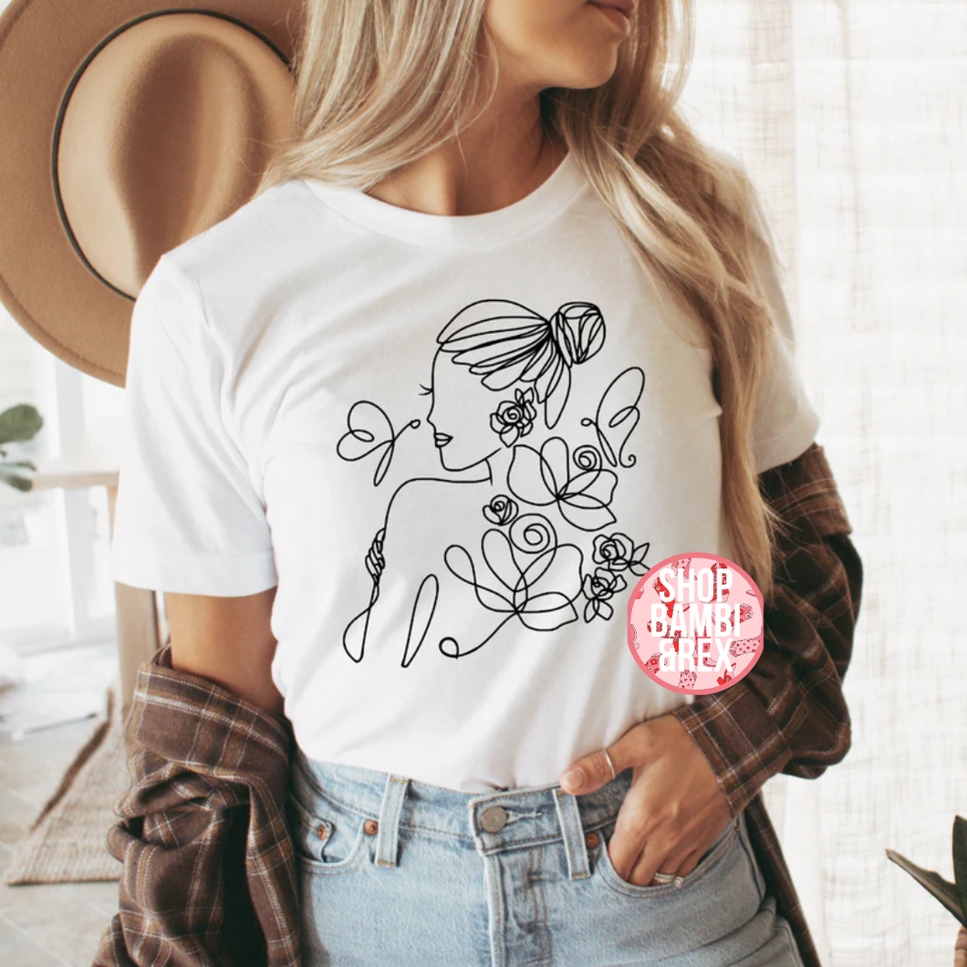 Woman Doodle T Shirt OR Sweatshirt