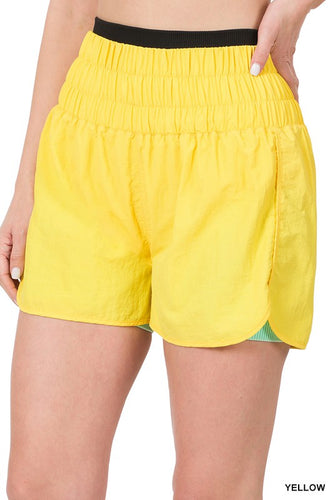 The Jade High Rise Shorts in Yellow