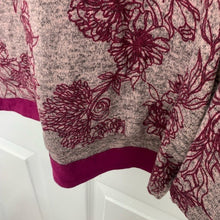 St John's Bay Purple Floral Knit Top Size Large