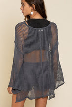 Loose Fit See through Boat Neck Sweater