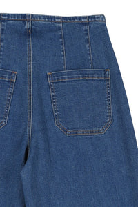 Raya Flared High Waist Pin Tuck Jeans