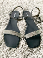 Black Rhinestone Jelly Sandals
