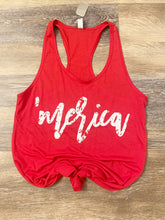 America Red Racerback Tank Top Size Small