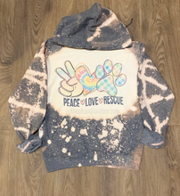 Peace Love Rescue Bleached Sweatshirt