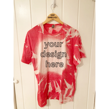 You Pick Design Bleached T Shirt Red Large