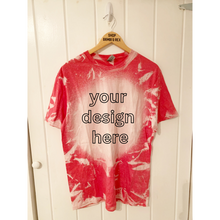You Pick Design Bleached T Shirt Red Large