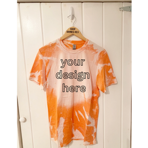 You Pick Design Bleached T Shirt Orange Medium