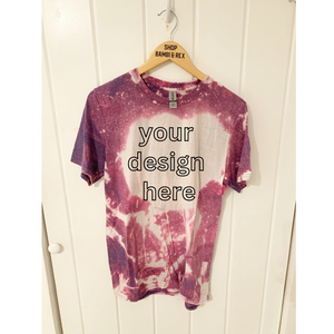 You Pick Design Bleached T Shirt Purple Medium