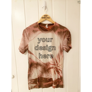 You Pick Design Bleached T Shirt Brown Small