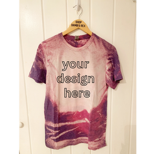 You Pick Design Bleached T Shirt Purple Small