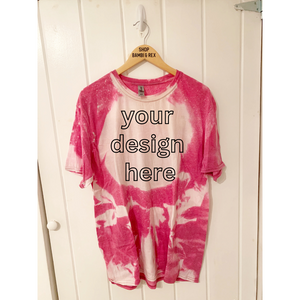 You Pick Design Bleached T Shirt Berry Extra Large