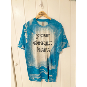 You Pick Design Bleached T Shirt Blue Extra Large