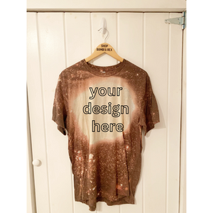 You Pick Design Bleached T Shirt Brown Extra Large