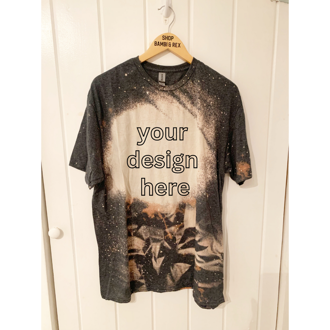 You Pick Design Bleached T Shirt Gray Extra Large