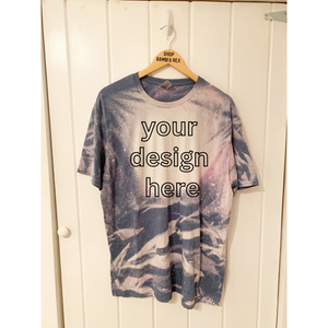 You Pick Design Bleached T Shirt Indigo Extra Large