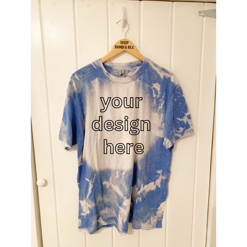 You Pick Design Bleached T Shirt Royal Extra Large